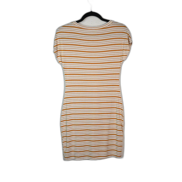 Altar'd State Striped Yellow and White Mini Dress Tie Front Sz S EUC Summer - Picture 2 of 5